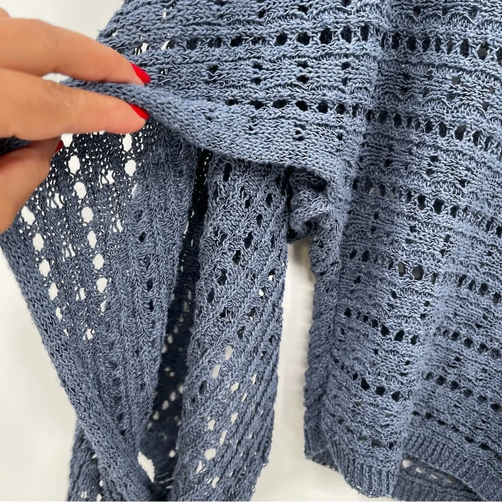Zara Cape Sleeve Knit Top‎ sweater blue size medium